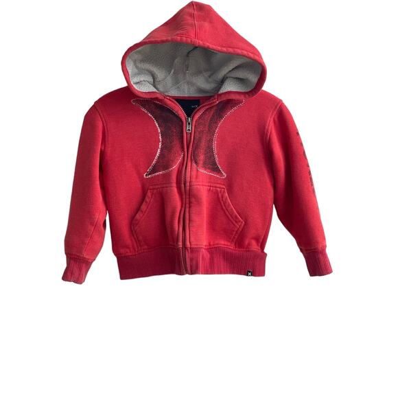 Hurley Boys red fleece zip hoodie 6 - Picture 1 of 5